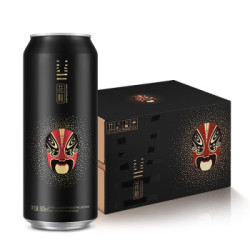 雪花 啤酒 脸谱系列 煮出法工艺 花脸 500mL 12罐 整箱装