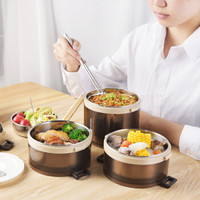 TAFUCO 泰福高 饭盒 304不锈钢三层可组合隔热手提 2.5L T5345