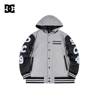 DCSHOECOUSA LETTERMAN 19冬男子休闲外套运动棉衣 5410J902 灰夹色-KNFH S