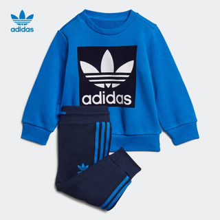 阿迪达斯官网 adidas 三叶草 CREW SET 婴童装运动套装ED7684 如图 92CM