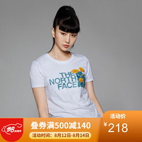 TheNorthFace北面短袖T恤女户外时尚舒适透气上新|4UDO FN4/白色 L