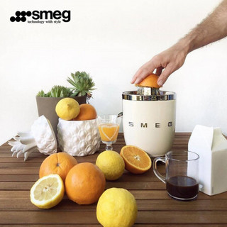 Smeg 斯麦格 意大利电动柑橘榨汁机家用 压榨果汁机 低速慢榨橙汁机压橙汁器CJF01 奶白色
