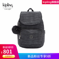 凯普林 kipling男女大容量电脑背包20新款时尚简约潮书包双肩包|CAYENNE  KI15630NY00F  拉链齿印黑