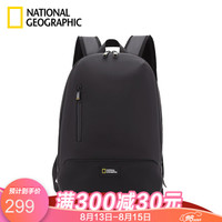国家地理NATIONAL GEOGRAPHIC双肩包男女背包旅行大学生电脑包时尚潮流学生书包 黑色