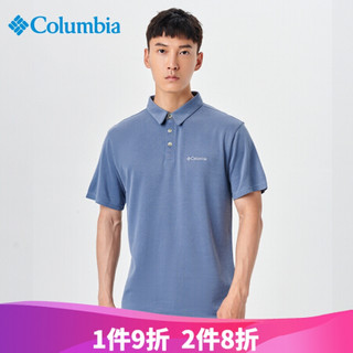 哥伦比亚（Columbia）T恤 男士户外休闲运动短袖POLO翻领上衣 EE0035 441（男） XL