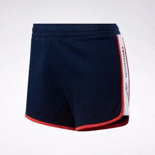 Reebok锐步 运动经典CL F LINEAR SHORTS女子拼色五分裤FK2300 FK2300_藏青色 A/S