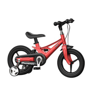 凤凰（Phoenix）儿童自行车 镁合金一体车架男女宝宝脚踏车 14寸红色