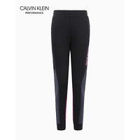 Calvin Klein CK PERFORMANCE 2020秋冬新款 女装撞色拼接休闲运动裤4WF0P671 007-黑色 XS