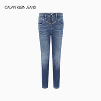 CK JEANS 2020秋冬新款 女装高腰紧身版牛仔裤CKJ010 J214639 1A4-蓝色 29