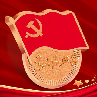 商品法拉蒙2020年新版国家标准型为人民服务党徽高档强磁扣胸章别针