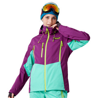 RUNNING RIVER 极限 女式防水透气保暖专业款修身双板滑雪服夹克上衣N7452N 橙色133 S