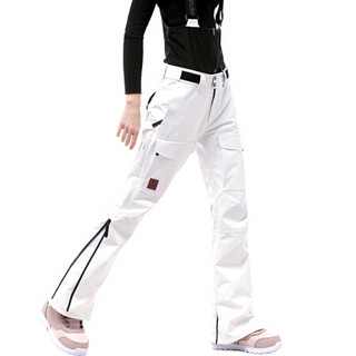 Running river奔流极限 新款女士户外韩版时尚防风保暖透气双板单板套装滑雪裤O9490L 粉色302 L