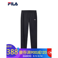 FILA（斐乐）官方女子针织长裤2020夏季新款透气运动裤宽松休闲裤女裤 传奇蓝-NV 155/58A/XS