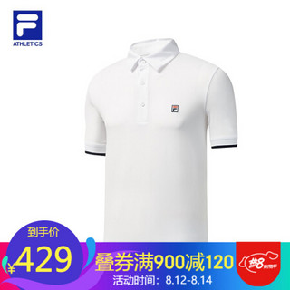 FILA ATHLETICS斐乐男短袖POLO2020夏季新款针织短袖衫男POLO 玉石白-WT 180/100A/XL