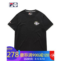 FILA FUSION 斐乐 男子短T2020夏季时尚新款潮流篮球LOGO短袖衫 深黑-BK 180/100A/XL