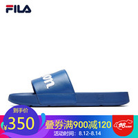 FILA x WILSON 斐乐男子运动拖鞋联名款2020秋款厚底凉拖鞋沙滩鞋 土耳其海蓝-TS 41