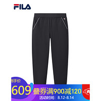 FILA 斐乐官方女子针织长裤2020秋季新款收口时尚经典潮流裤装 传奇蓝-NV 170/70A/L