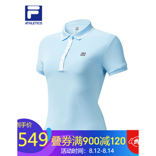 FILA ATHLETICS斐乐女子短袖POLO2020夏季新款专业运动POLO女 浅星蓝-LB 170/88A/L