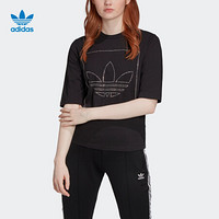 阿迪达斯官网 adidas 三叶草 T SHIRT 女装运动短袖T恤FM1912 如图 38