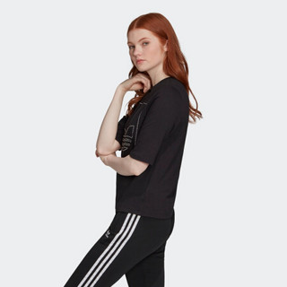 阿迪达斯官网 adidas 三叶草 T SHIRT 女装运动短袖T恤FM1912 如图 38