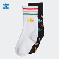 阿迪达斯官网 adidas 三叶草 CREW 2PP 小童运动袜子FL9642 FL9642 KM