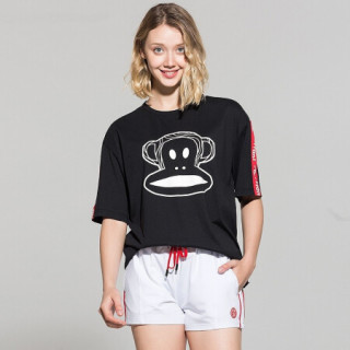 paulfrank大嘴猴20年春夏休闲t恤女款圆领简约舒适短袖运动t恤上衣女