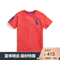 Ralph Lauren/拉夫劳伦男童 2020年春季Big Pony 平纹针织T恤32877 600-红色 6