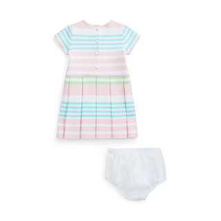 Ralph Lauren/拉夫劳伦女婴 2020年春季条纹针织连衣裙32674 100-白色 18M