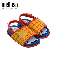 mini melissa梅丽莎2020春夏新品小便利鞋粘撞色小童凉鞋32782 蓝色/红色/黄色 7 内长135mm