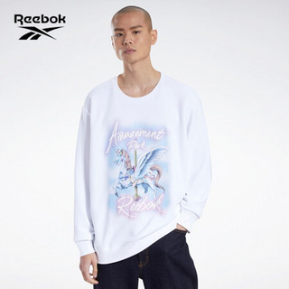 Reebok锐步 运动经典CL AMS CREW男女长袖T恤套头衫 白色 A/S