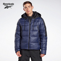 Reebok锐步 运动健身OW C DWN JKT男子羽绒夹克 FU1689_蓝色/黑色 A/XS