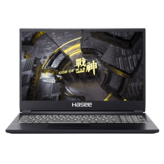 Hasee 神舟 战神ZX6-CT5DA 15.6英寸 黑色（酷睿i5-10400、GTX1650Ti 4G、8GB、512GB SSD、1080P、144Hz、IPS）