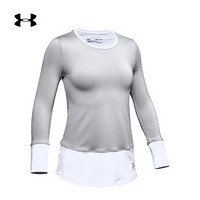 安德玛官方UA ColdGear女童长袖圆领运动卫衣Under Armour1344888 灰色011 童XL