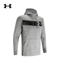 安德玛官方UA AF BAR Logo男子运动连帽卫衣Under Armour1360702 灰色011 M