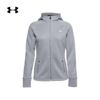 安德玛官方UA DFO Swacket女子运动连帽拉链外套Under Armour1346363 灰色011 XL