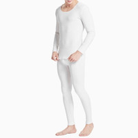 CK UNDERWEAR 男装无痕U领柔滑长袖内衣 NM1688AD 100-白色 M