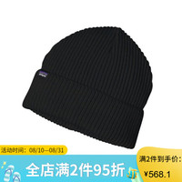 Patagonia巴塔哥尼亚帽子男保暖纯色毛线帽29105 BLK One Size