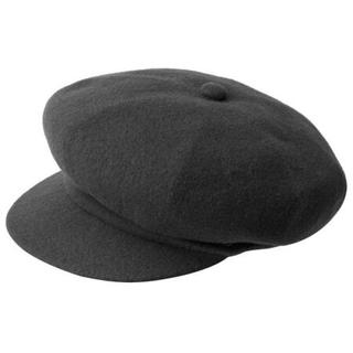 Kangol袋鼠贝雷帽女帽鸭舌帽秋冬时装帽毛呢纯色0259BC-1 Dark Flannel L