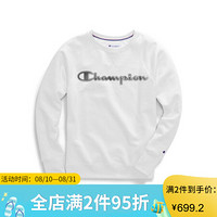 Champion冠军女士长袖T恤圆领纯色卫衣套头休闲 GF567  Y07970 White M