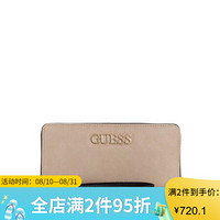 GUESS盖尔斯女包钱包长款纯色荔枝纹手包VG741446 taupe one