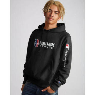 Champion冠军男款卫衣上衣连帽NBA 2K运动休闲CS2071 550789 Black L