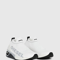 DIESEL迪赛男中帮厚底时尚舒适运动鞋Y02054P2637 White US 12