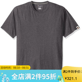 Champion冠军男款T恤上衣圆领短袖Originals舒适柔软休闲O200 Oxford Gray S