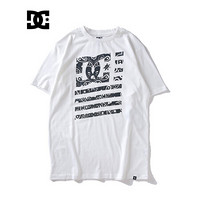 DCSHOECOUSA dc夏季短袖T恤男士运动纯棉黑白色圆领LOGOT恤衫 5226J708 白色 M