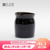 归·禾器 DOOROOM归禾器 陶瓷茶杯景德镇手工纯色水杯个性创意家用独特喝水杯简约饮水杯 乌金