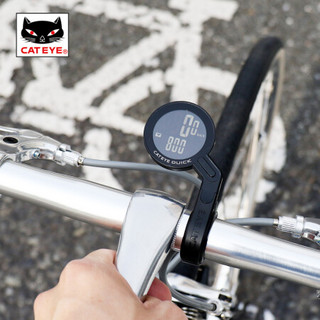 猫眼(CATEYE)无线码表自行车儿童平衡车7功能里程表骑行装备CC-RS100W 红色