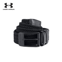 安德玛官方UA Braided 2.0男子腰带Under Armour1306538 黑色001 30