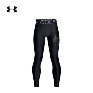 安德玛官方UA Armour男童运动紧身裤Under Armour1331723 黑色001 童L