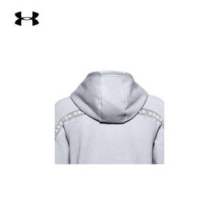 安德玛官方UA Taped Fleece女子运动拉链连帽卫衣Under Armour1328859 灰色011 L