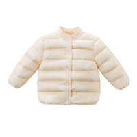 davebella戴维贝拉男童女童冬季新品90绒羽绒内胆 宝宝保暖羽绒服 DB4366  鹅毛印花 100cm(4T(建议身高90-100cm))
